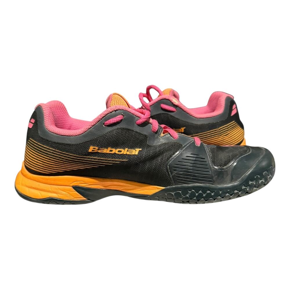 Babolat Men’s Size 6 Tennis Shoe Black Orange Sneakers Athletic Low Top Active - Picture 9 of 10